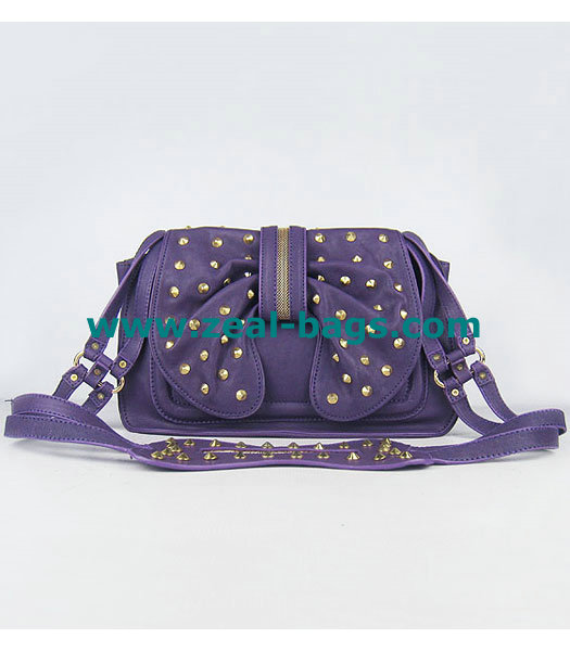 Cheap 3.1 Phillip Lim Edie Bow Studded Bag Purple Replica - Click Image to Close